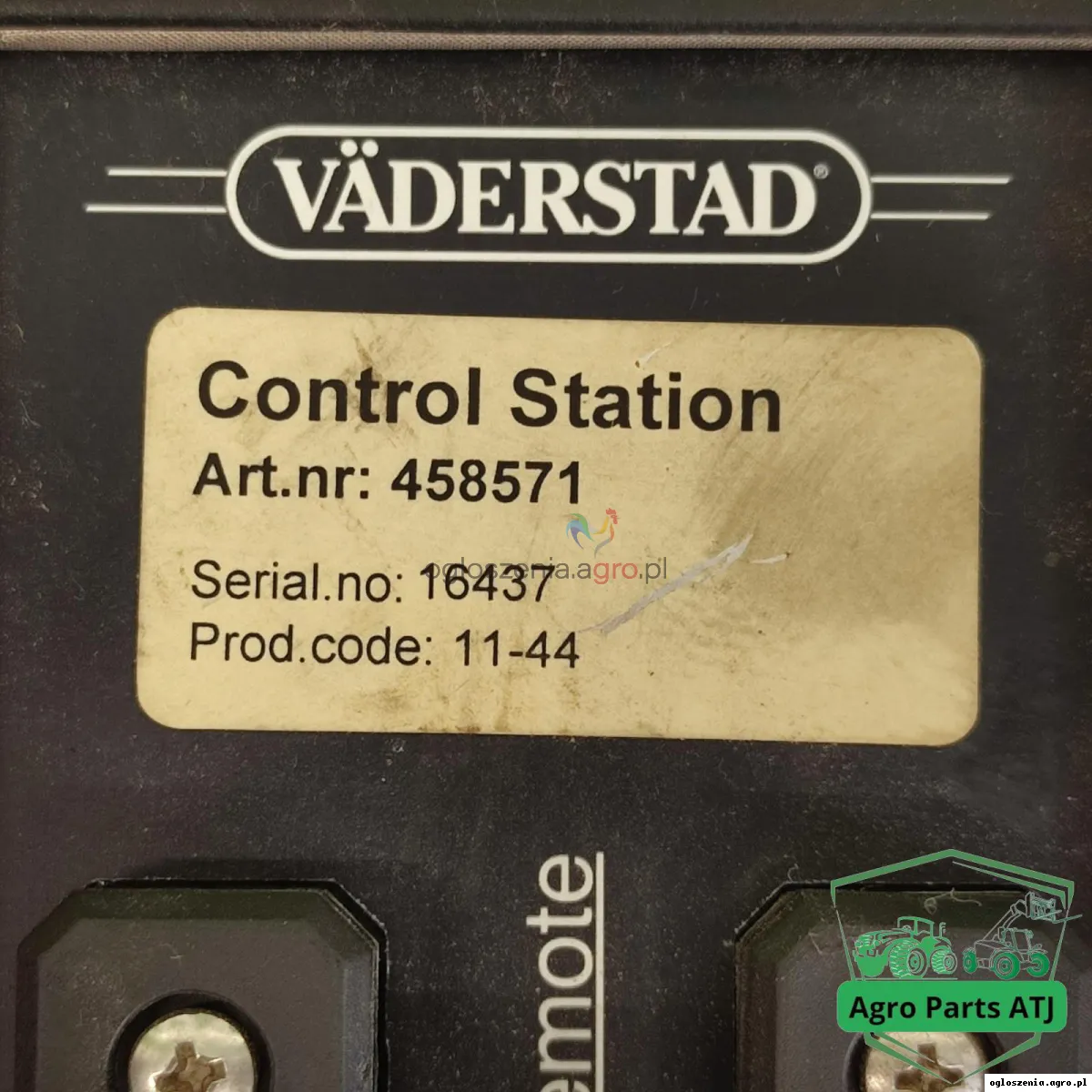 Panel sterowania VÄDERSTAD 458571 do siewnika Rapid RDA 600 – GWARANCJA