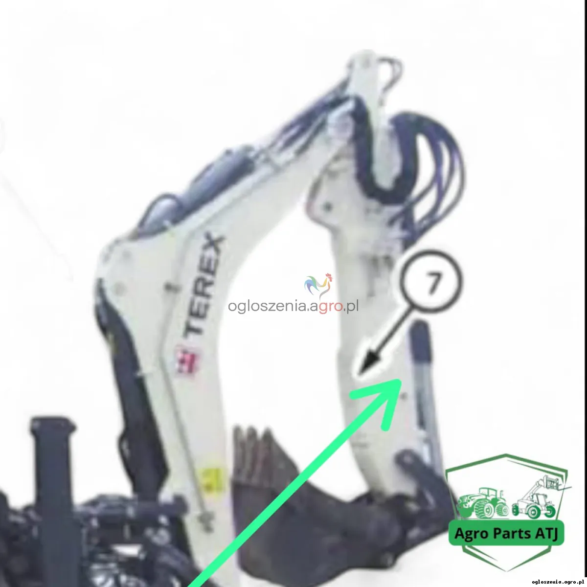 Siłownik tylnej łyżki 6111070M91 Terex TLB 860