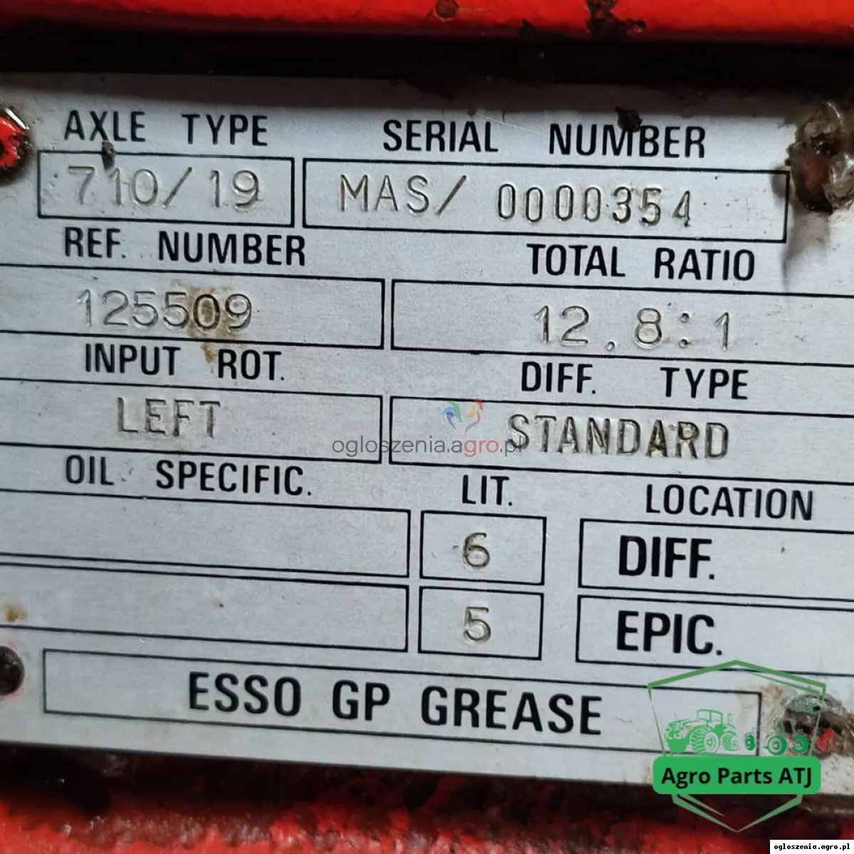 Dyferencjał 15x32 Siege 125509 Manitou MLT 626