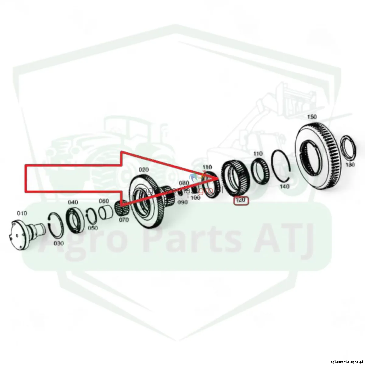 Koło zębate ZF 1923002201861 skrzyni biegów C-MATIC Case CVX 130