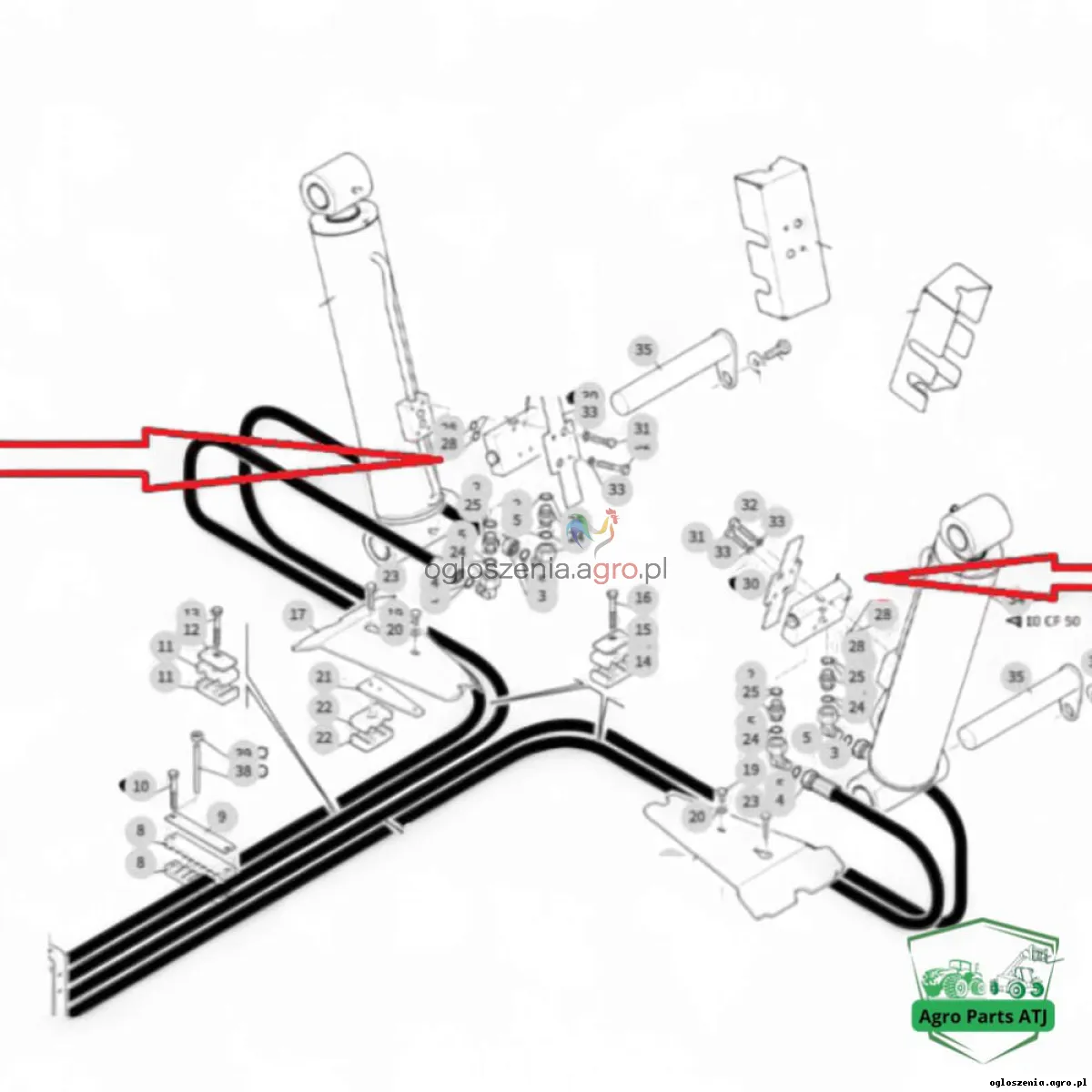 Zamek Siłownika Stabilizacji R9300003671 Rexroth 259569 Manitou MLT