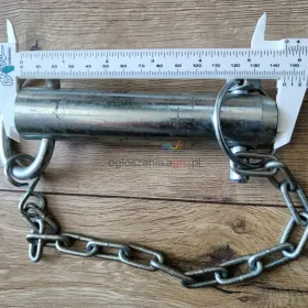 Sworzeń 32mm z ruchomym uchwytem (solidny) z zawleczką i łańcuszkiem