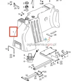 Zbiornik paliwa Case CVX 120,130,140,150,160,170,175,195