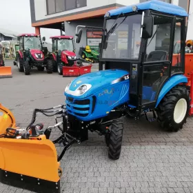 Nowy Traktor traktorek ciągnik komunalny LS Mitsubishi 24,4 KM kabina ogrzewana, pług strzałka 150 c