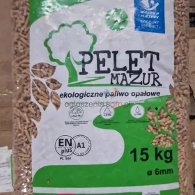 Pellet drzewny 6 mm sosna, worek 15 kg.